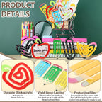 24 Pcs Back to School Jumbo Acrylic Paper Clips, 4 Inch