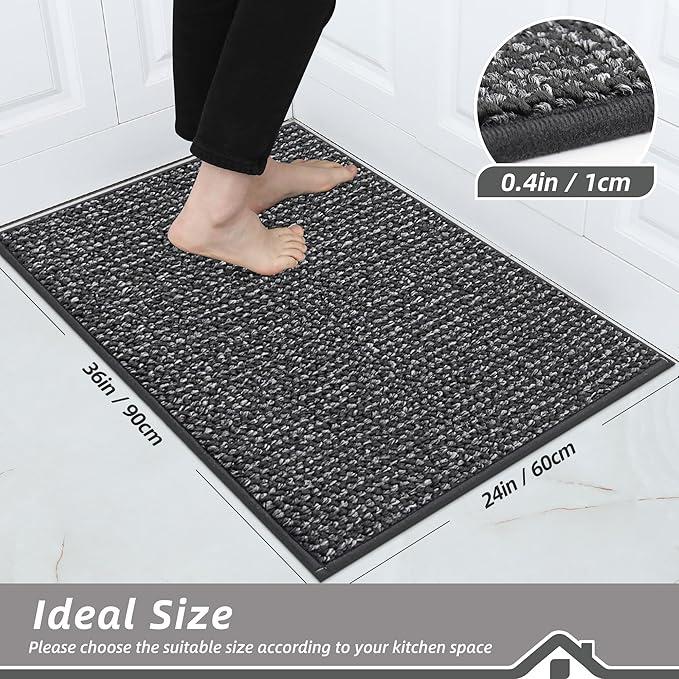 BEQHAUSE Kitchen Rugs 24"x36", Non-Slip Kitchen Mats - Image 2