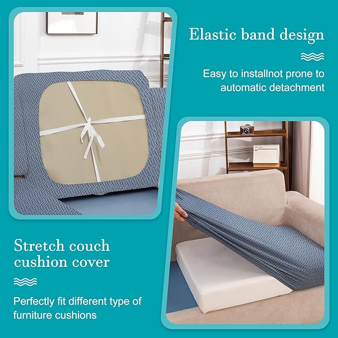 14Pcs Stretch Patio Cushion Covers, Outdoor Couch Covers Replacement, Outdoor - Image 5