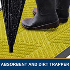 Smiry Front Door Mat Outside Entrance, Heavy Duty Sturdy Natural Rubber Doormat - Image 3
