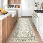Washable Kitchen Runner 2x6 Non-Slip Floral Carpet Runner by GarveeHome