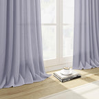 Nanspring Lavender Purple Linen Curtains 96 Inches Long - Image 5