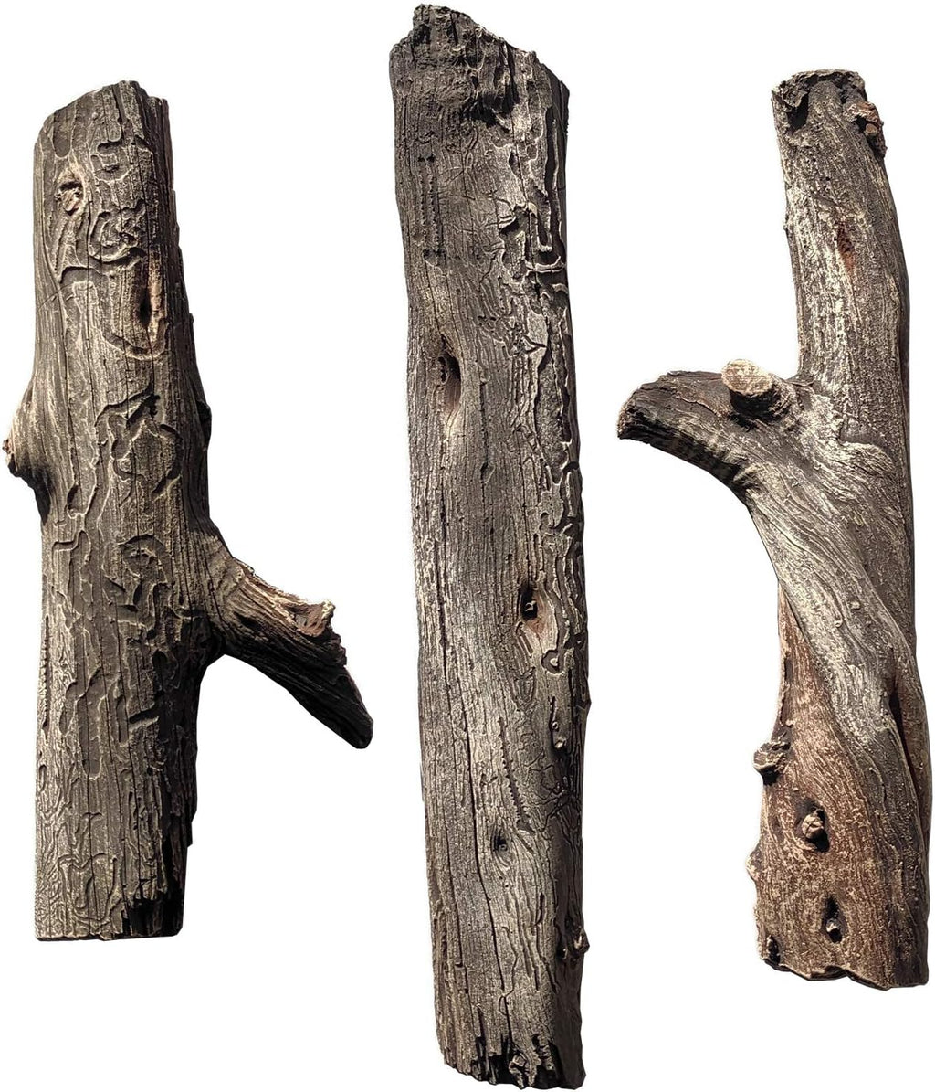 Midwest Hearth Deluxe Decorative Branch and Twig Set | Cast from Real Logs and Hand Painted in USA (Driftwood 5-Piece)