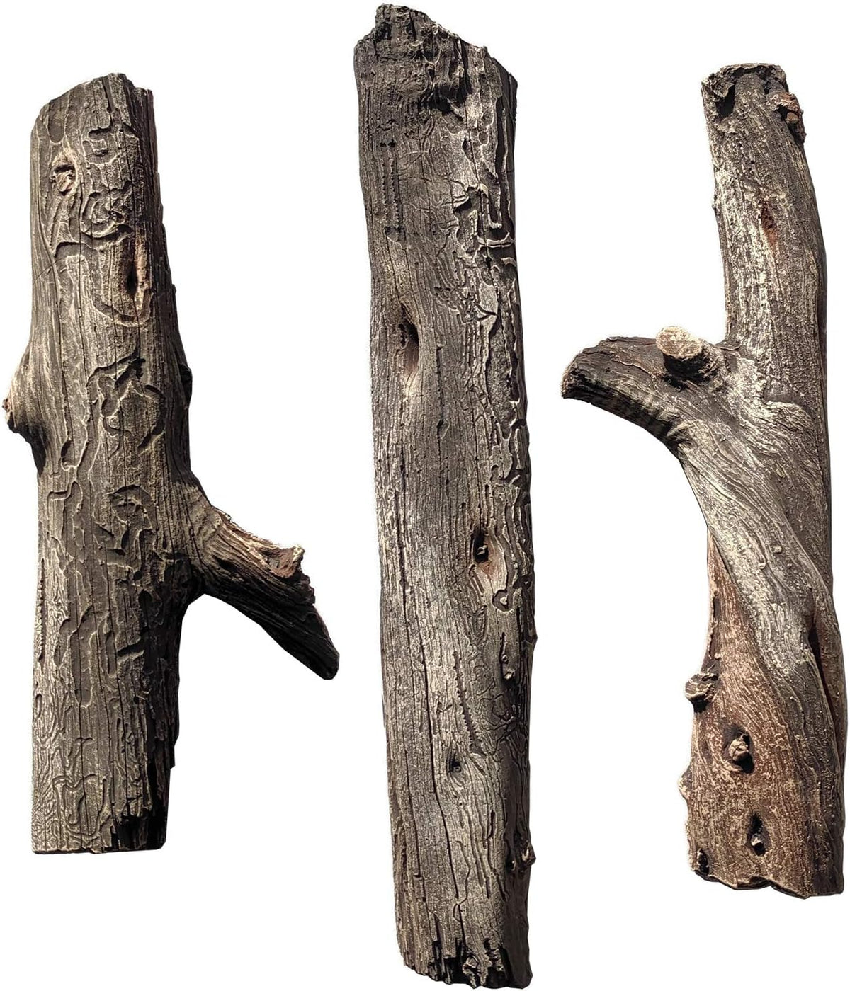 Midwest Hearth Deluxe Decorative Branch and Twig Set | Cast from Real Logs and Hand Painted in USA (Driftwood 5-Piece)