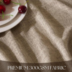 NOVILYS Rectangle Tablecloth with Linen Textured, 60 x 84 Inch, Brown