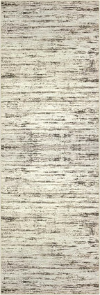 Lansny Modern Abstract Runner Rug, 2x6 Feet, Faux Wool, Machine Washable - Image 9