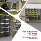 27 Gallon Tote Storage Rack, Heavy-Duty Storage Bin Rack Organizer, 5-Tier Standing Storage Bin Shelves, 250 lb Capacity, Maximize Space for Garage, Warehouse, Utility, 1-Pack (Totes Not Included)