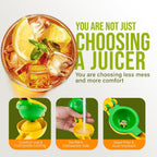 Zulay Kitchen Metal 2-in-1 Lemon Lime Squeezer, Juicer Handheld - Yellow