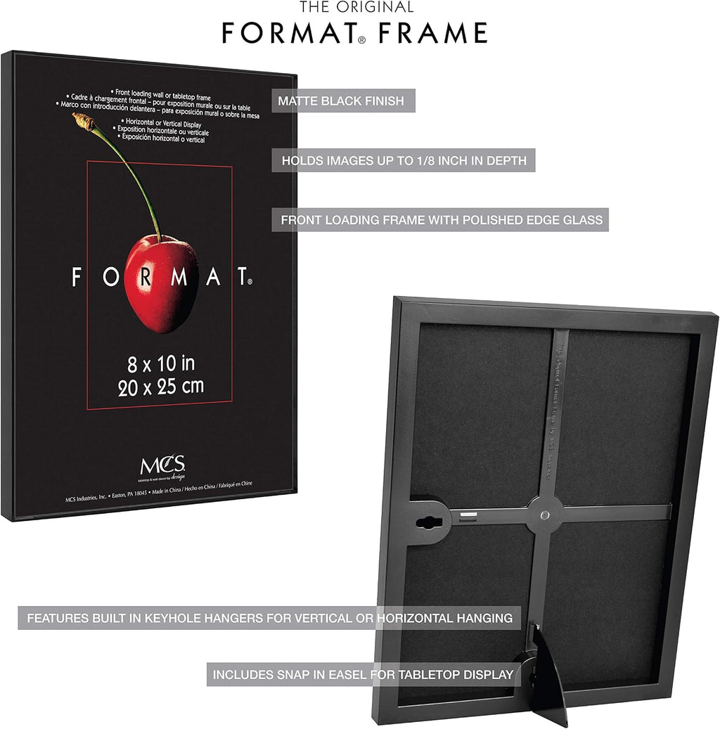 MCS Format Picture Frame, 8x10, Black, Gallery Wall, 6-Pack
