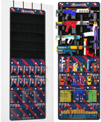 Over The Door Organizer for Toy Gun, Toy Storage Toys Organizer, Blue Red