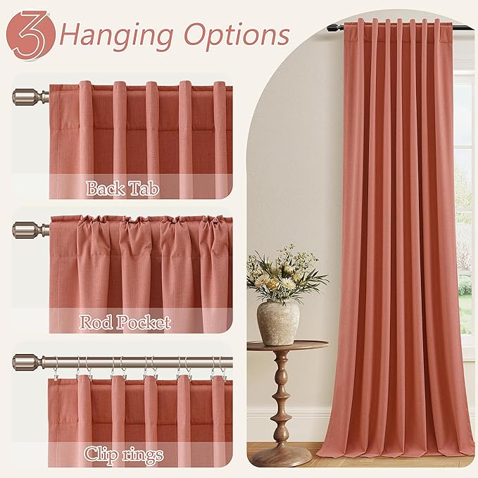 Guken 100% Blackout Curtains 90 Inch Length 2 Panels Set - Image 7