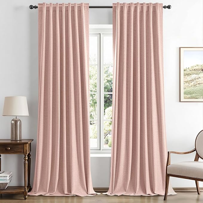MIULEE 100% Blackout Linen Curtains by MIULEE