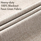 MIULEE Blackout Curtains for Bedroom Polyester Texture Thermal Insulated - Image 5