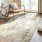 Washable Area Rugs 3'x5' Non-Slip Modern Abstract Soft by RELEANY