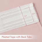 MIULEE Baby Pink Back Tab Blackout Curtains 120 Inch Long 2 Panels Set - Image 4