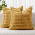 MIULEE Pack of 2 Corduroy Decorative Throw Pillow Covers 20x20 Inch Soft Boho by MIULEE