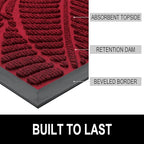 Colorxy Waterproof Doormat, Sturdy Natural Rubber Front Indoor Mat, Non Slip - Image 3