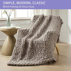 Bigacogo Chunky Knit Throw Blanket - Image 3