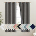 NICETOWN Grizzle Gray Vintage Linen 100% Blackout Curtains by NICETOWN