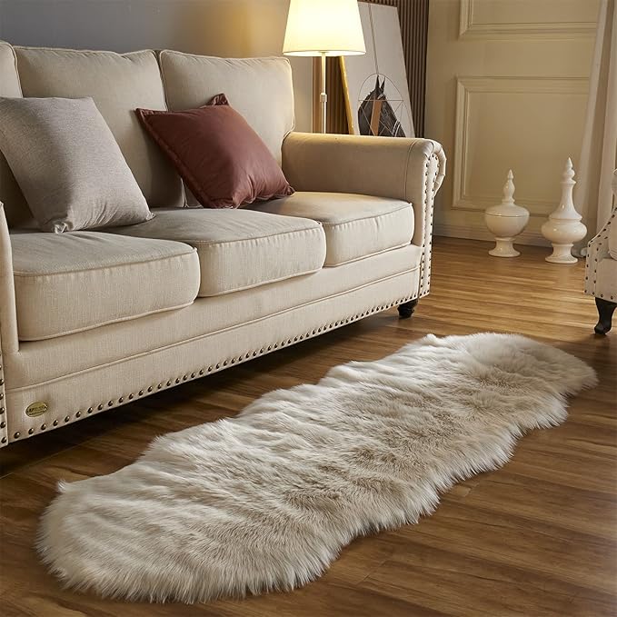 Arbosofe Ultra Soft Faux Fur Rug, Area Rugs, Kids Room Decor, 2 x 6 Feet - Image 3