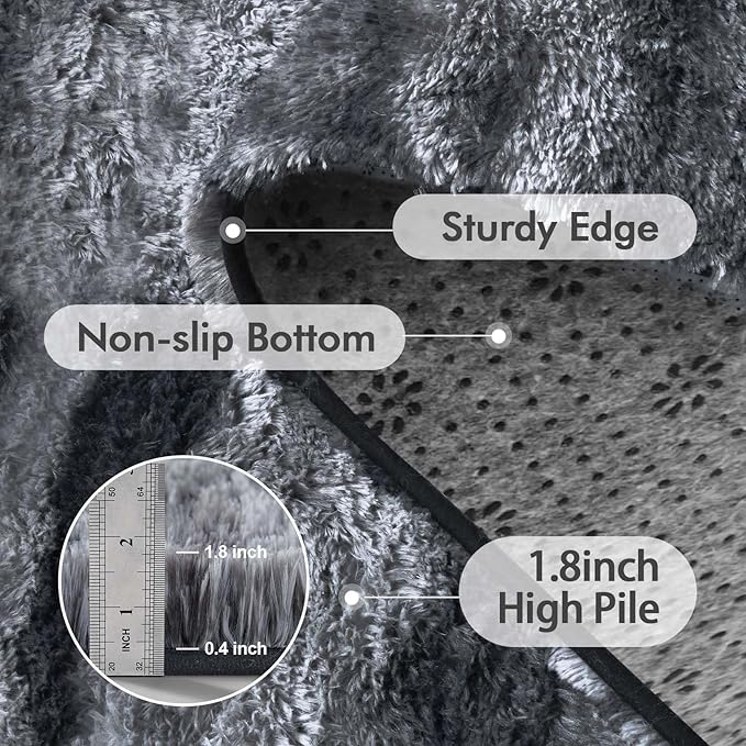 6x9 Ft Large Shag Rugs for Living Room Decor, Tie-Dyed Ultra Soft Fluffy Furry - Image 5
