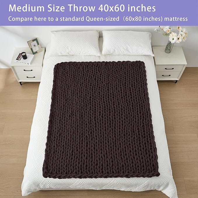 Bigacogo Chunky Knit Throw Blanket - Image 6