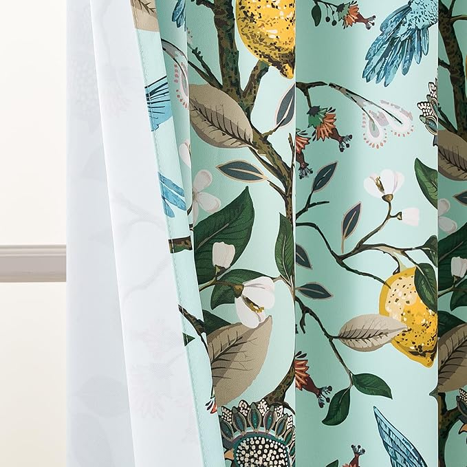 Topfinel 72 Inches Long Floral Curtains - Image 8