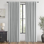 MIULEE 100% Blackout Linen Curtains by MIULEE