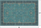 2x3 Washable Teal Rug for Entryway Indoor, Kitchen Floor Waterproof, Powder Room - Image 2
