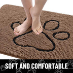Smiry Dog Door Mat for Muddy Paws, Absorbent Dirt Trapper Non Slip Quick Dry - Image 4