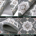 HEBE Boho Kitchen Rug Sets 3 Piece - Image 3
