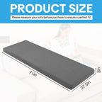 HOMBYS 3 Inch Memory Foam Sofa Topper Pad, 71" L x 27.5" W Inch Couch Topper Cushion with Washable Cover for Sofa, Couch Cover Pad with Non Slip Bottom
