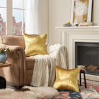 GIGIZAZA Gold Velvet Decorative Throw Pillow Covers, 18x18 Pillow Covers - Image 8