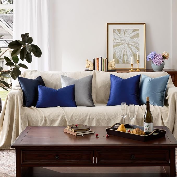 GIGIZAZA Blue Large Throw Pillow Covers - Image 4