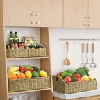 Pantry Baskets Organization, Wicker Storage Basket Green