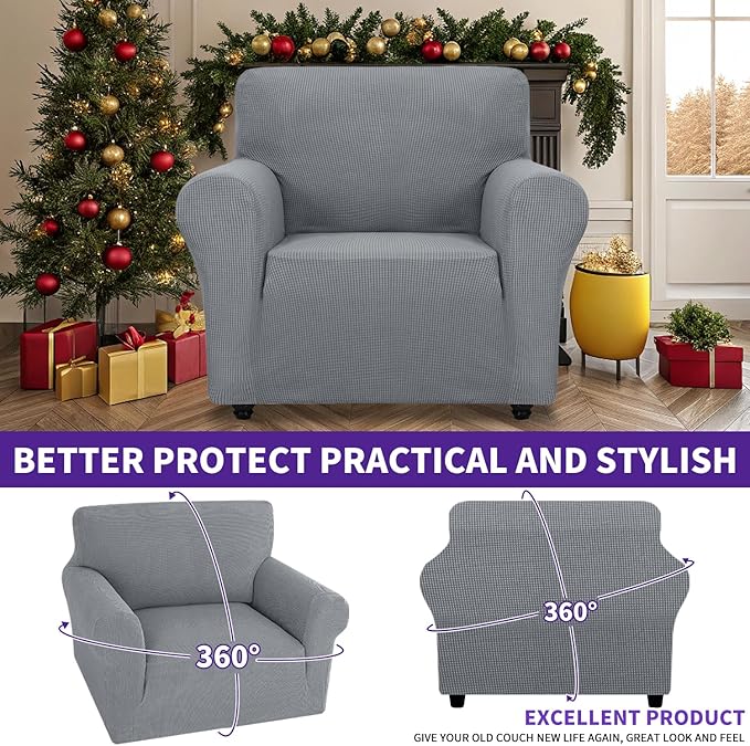 ZNSAYOTX Super Stretch Chair Slipcover Universal Sofa Chair Covers - Image 2