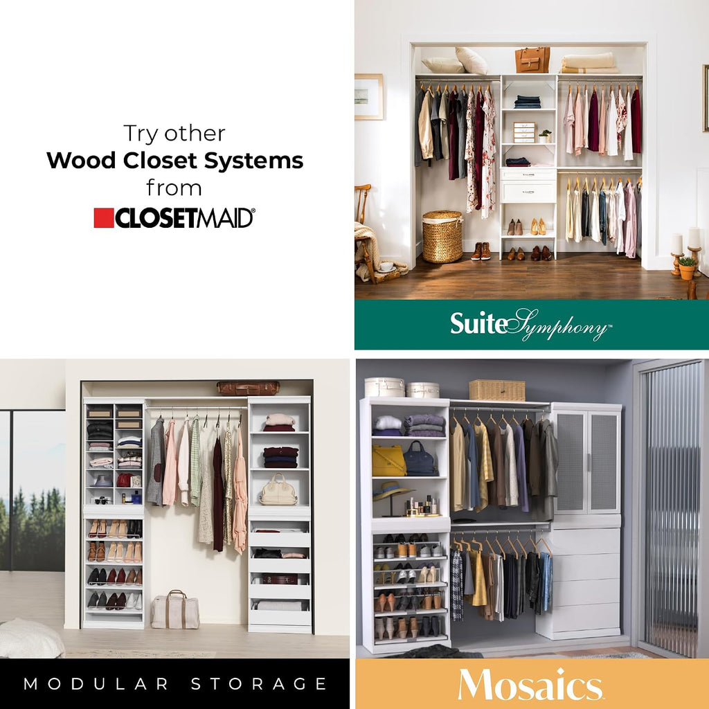 ClosetMaid Modular Storage 21.38-inch W 3-Shelf Storage Cabinet with Doors, Smoky Taupe