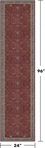 Red 2x8 Long Hallway Runner Rug - Image 2