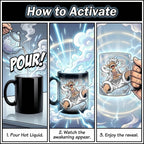 PUMPCAR 11 OZ Magic Heat Changing Color Flying G5 Cup Coffee Ceramic Mug for Anime Lovers Office Manga Pirate Gifts One Piece Merch Accessories Hot and Cold Drinks for Men Women Gifts