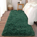 Soft Runner Rugs for Bedroom Hallways, 2x6 Green Fluffy Shag Throw Area Rug Non by Ailyei