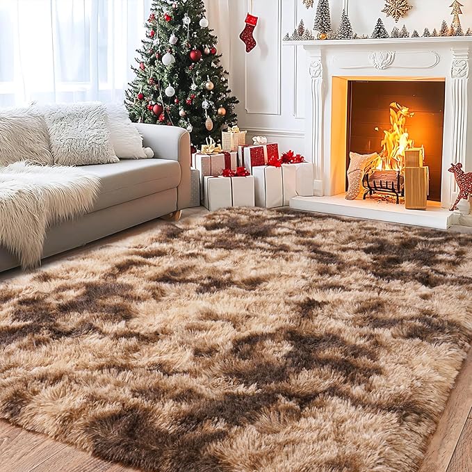 Pionblank Super Fluffy Brown Rug by PIONBLANK