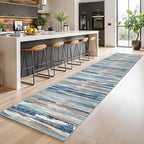 Lansny Modern Abstract Runner Rug 2.6x14 - Image 2
