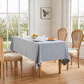 ZeeMart Linen Textured Rectangle Table Cloth, 60x104 Inch Chambray Blue