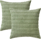 MIULEE Pack of 2 Spring Corduroy Decorative Throw Pillow Covers 18x18 Inch Soft - Image 6