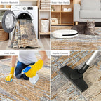 Toneed Abstract Area Rug Modern Washable Rug Soft Non Slip Rug Low Pile - Image 6