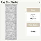 Runner Rug 2'x6' Washable Non-Slip Runner Rugs - Image 5