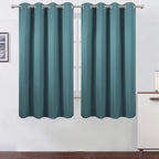 LEMOMO Sea Teal Blackout Curtains 66 x 63 Inch Length/Set of 2 Curtain by Lemomo