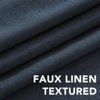 H.VERSAILTEX Linen Curtains 100% Blackout Curtains - Image 4