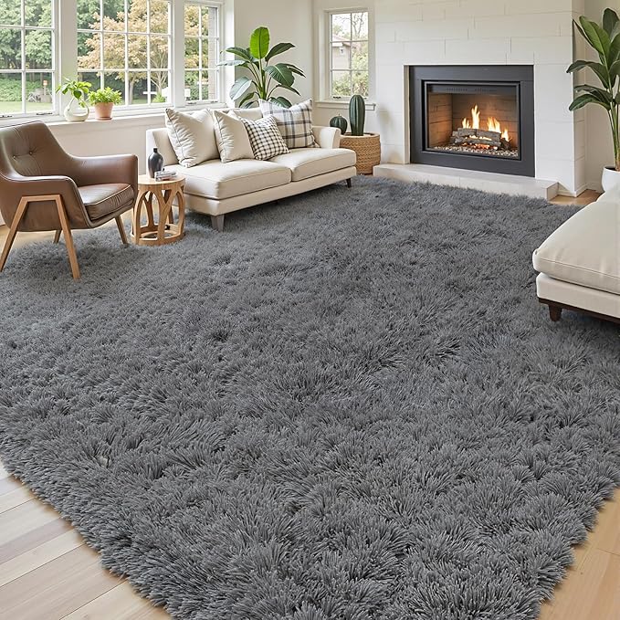 8x10 Area Rugs for Living Room Bedroom Rug, Large Area Rug Shag Shaggy Carpet - Image 2