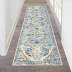 HEBE Hallway Runner Rug 2'x6' Washable Vintage Distressed Area Rugs Non Slip by HEBE